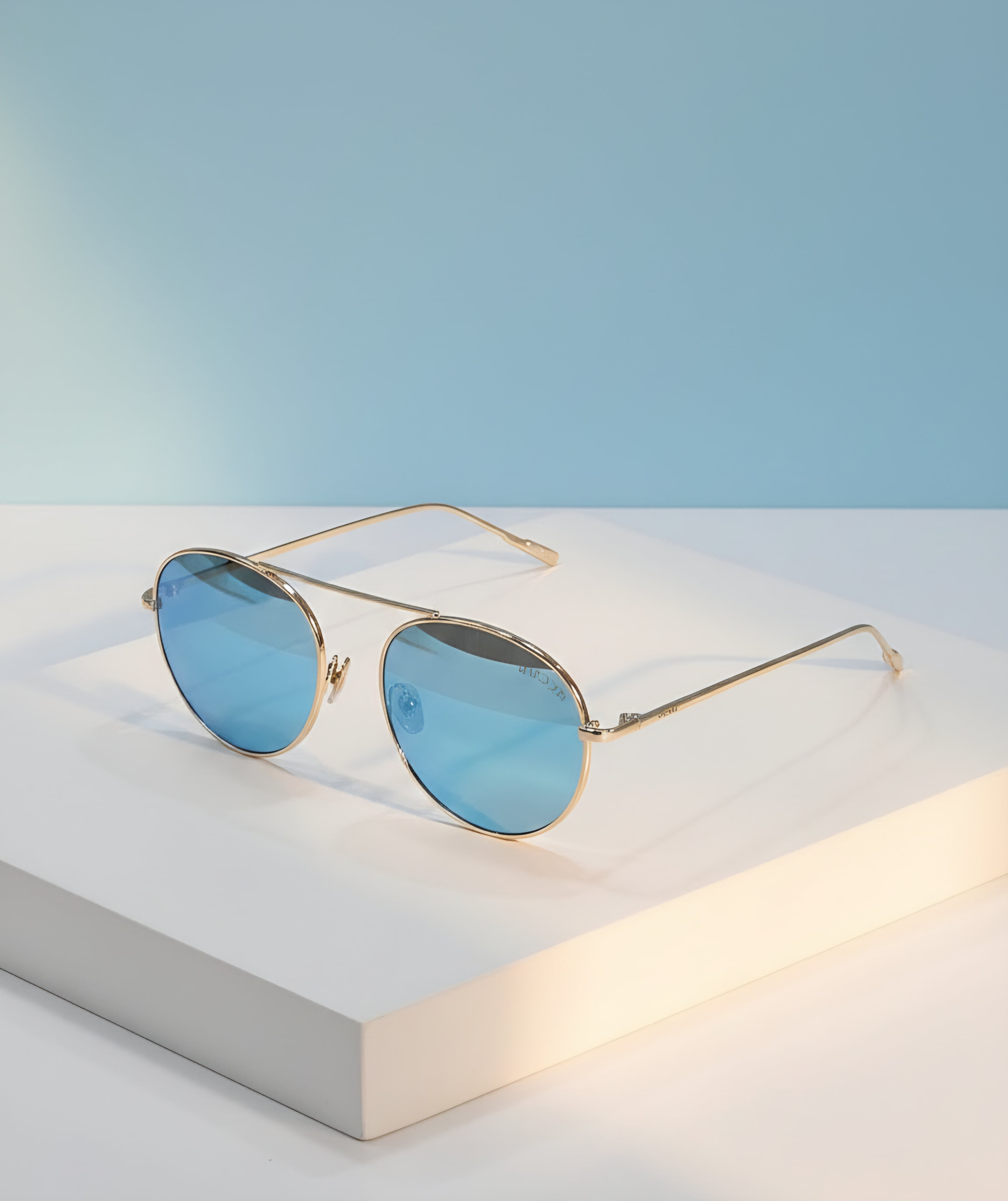 Round Aqua Sunglasses