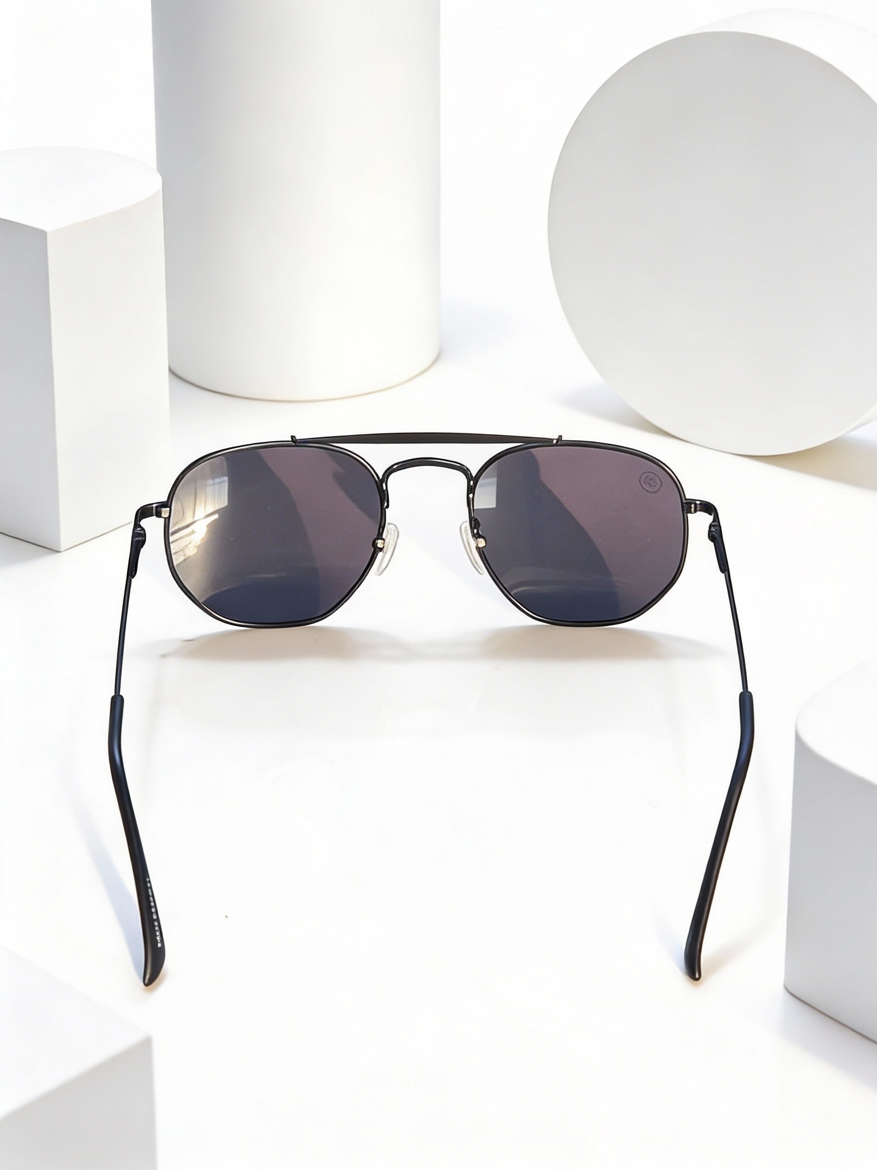 Black Hexagon Polarised Sunglasses