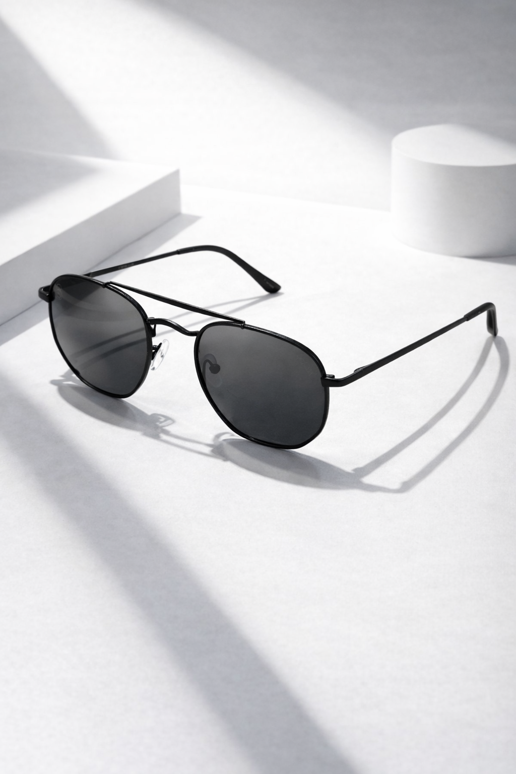 Black Hexagon Polarised Sunglasses