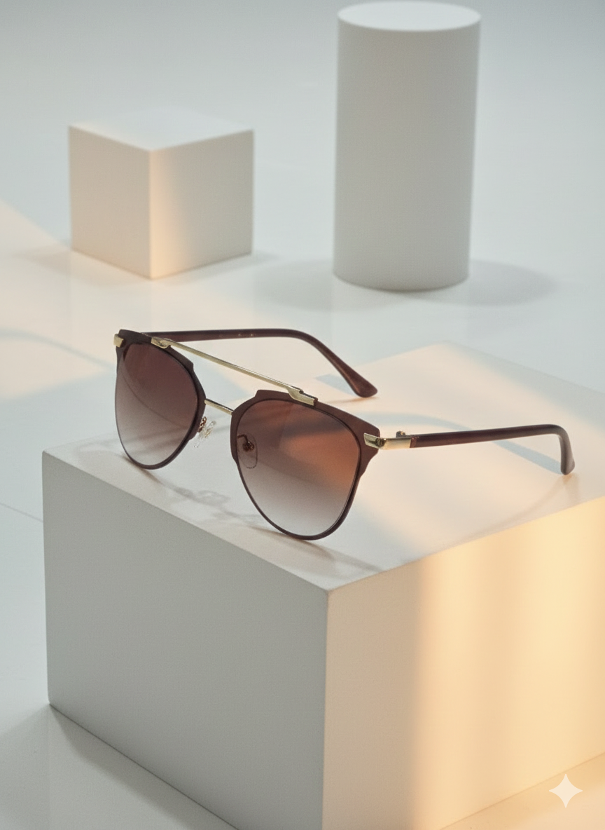 Wings Brown Sunglasses