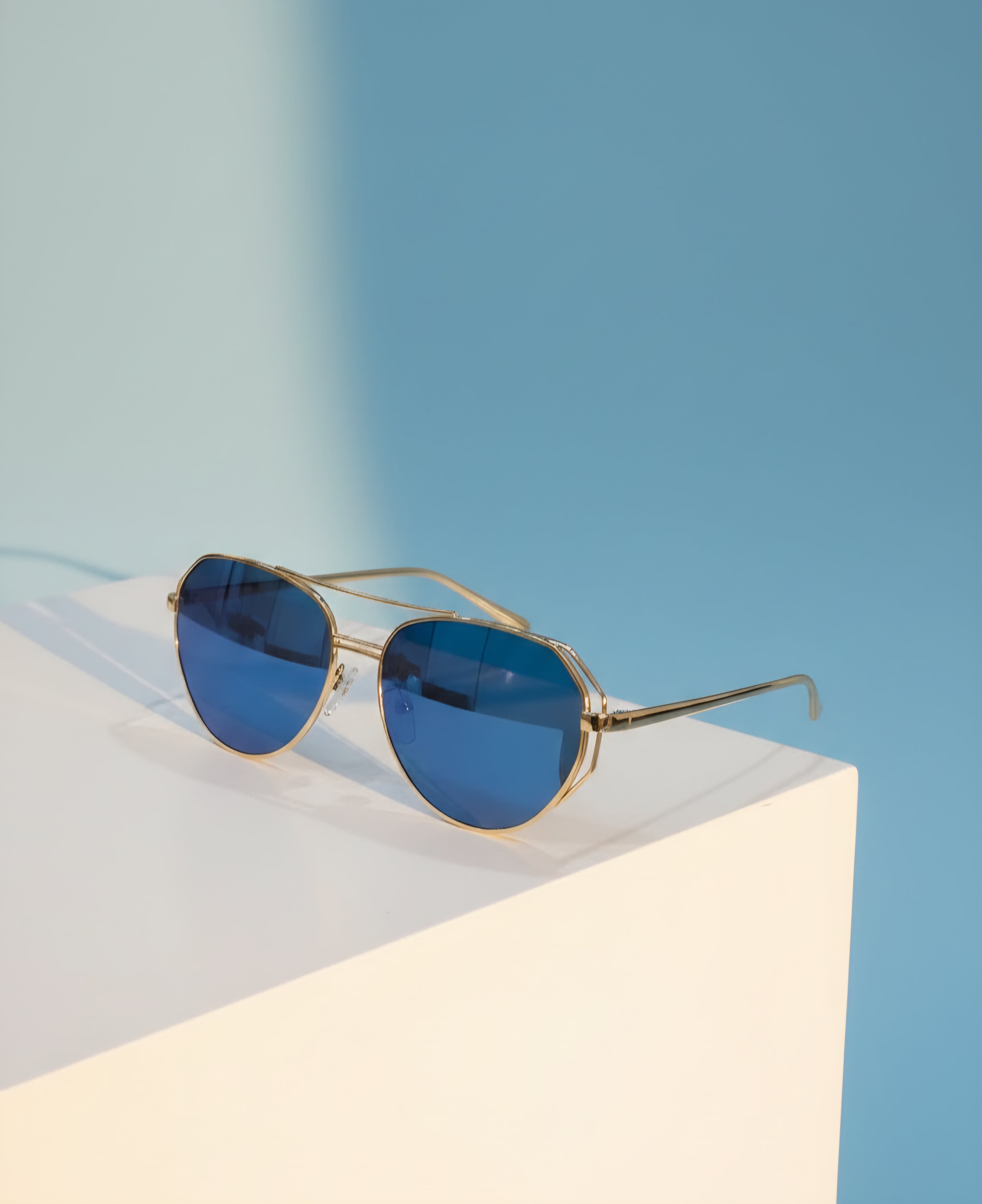 Straight Aqua Sunglasses